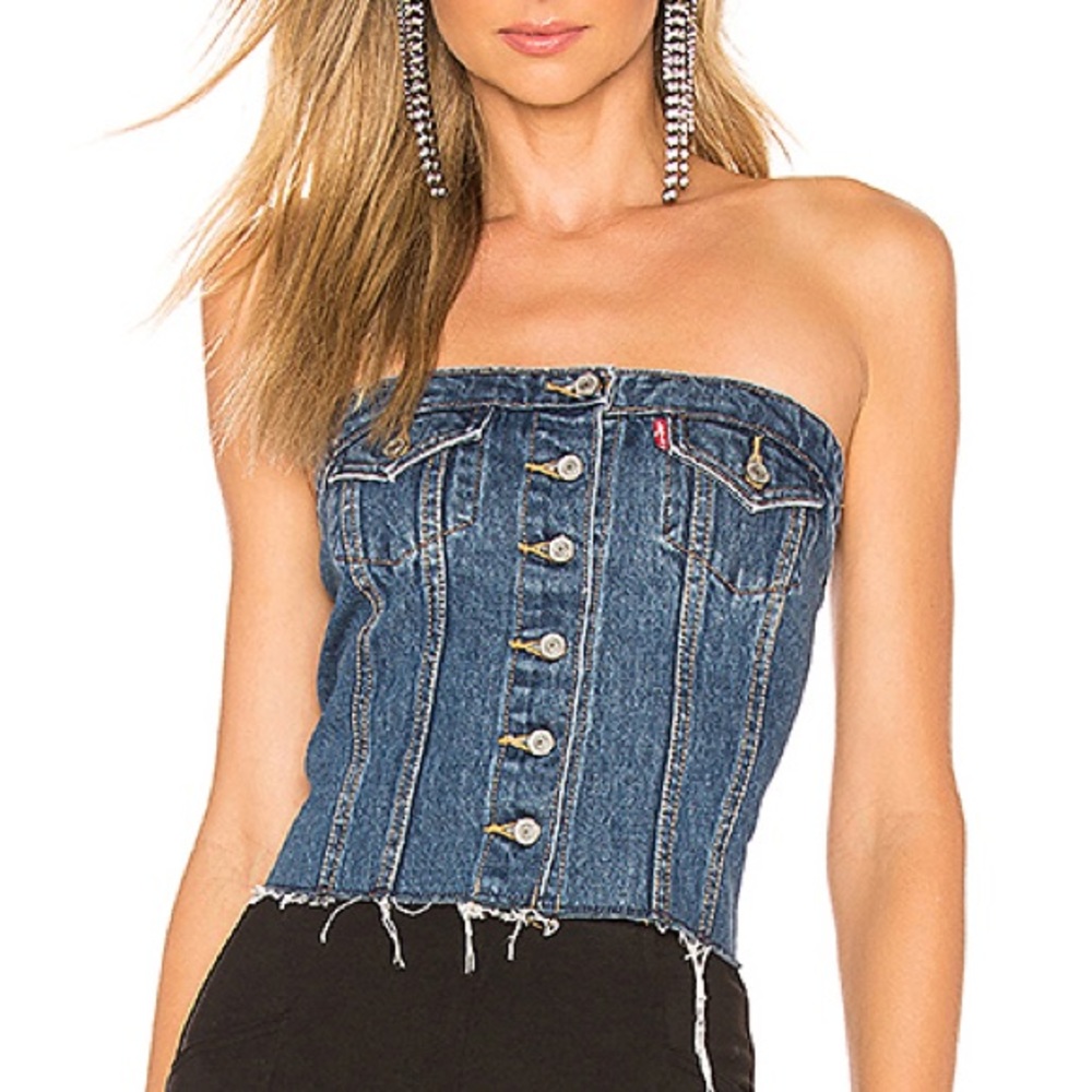 Levi’s Lace Up Denim Corset size small